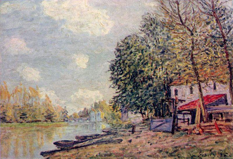 Alfred Sisley Der Loing in Moret oil painting picture